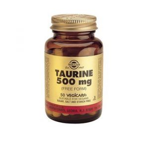 Taurine 500mg 50-caps - By Pumpernickel Online an Natural and Dietary Supplements Store Bedford UK