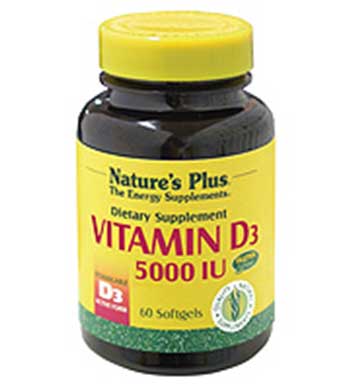 Vitamin D3 5000iu 60-softgels - By Pumpernickel Online an Natural and Dietary Supplements Store Bedford UK