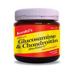 Bottle of Kordels Glucosamine and chondroitin 90 Capsules
