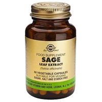 Sage leaf extract 60-caps - By Pumpernickel Online an Natural and Dietary Supplements Store Bedford UK