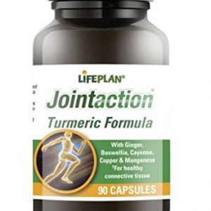Bottle of 90 capsules. Life plan joint action turmeric formula