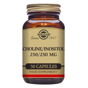 Choline 250mg Inositol 250mg Capsules Choline and Inositol Supplement Bottle