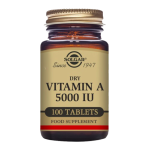 Dry Vitamin A 5000 IU Tablets Retinol Vitamin A Supplement Bottle