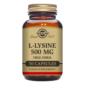 L-Lysine 500mg Vegetable Capsules Essential Amino Acid Supplement Bottle