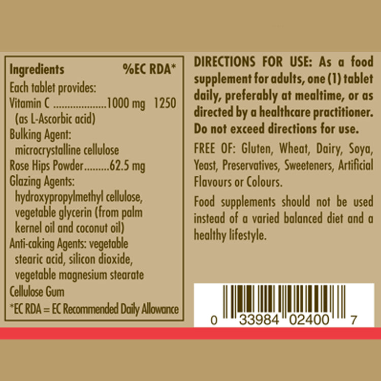 Vitamin C 1000 mg with Rose Hips Tablets - Image 2
