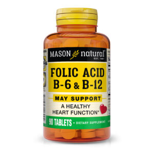 Mason Natural Heart Formula Folic Acid with Vitamin B6 and B12 - 90 Tablets