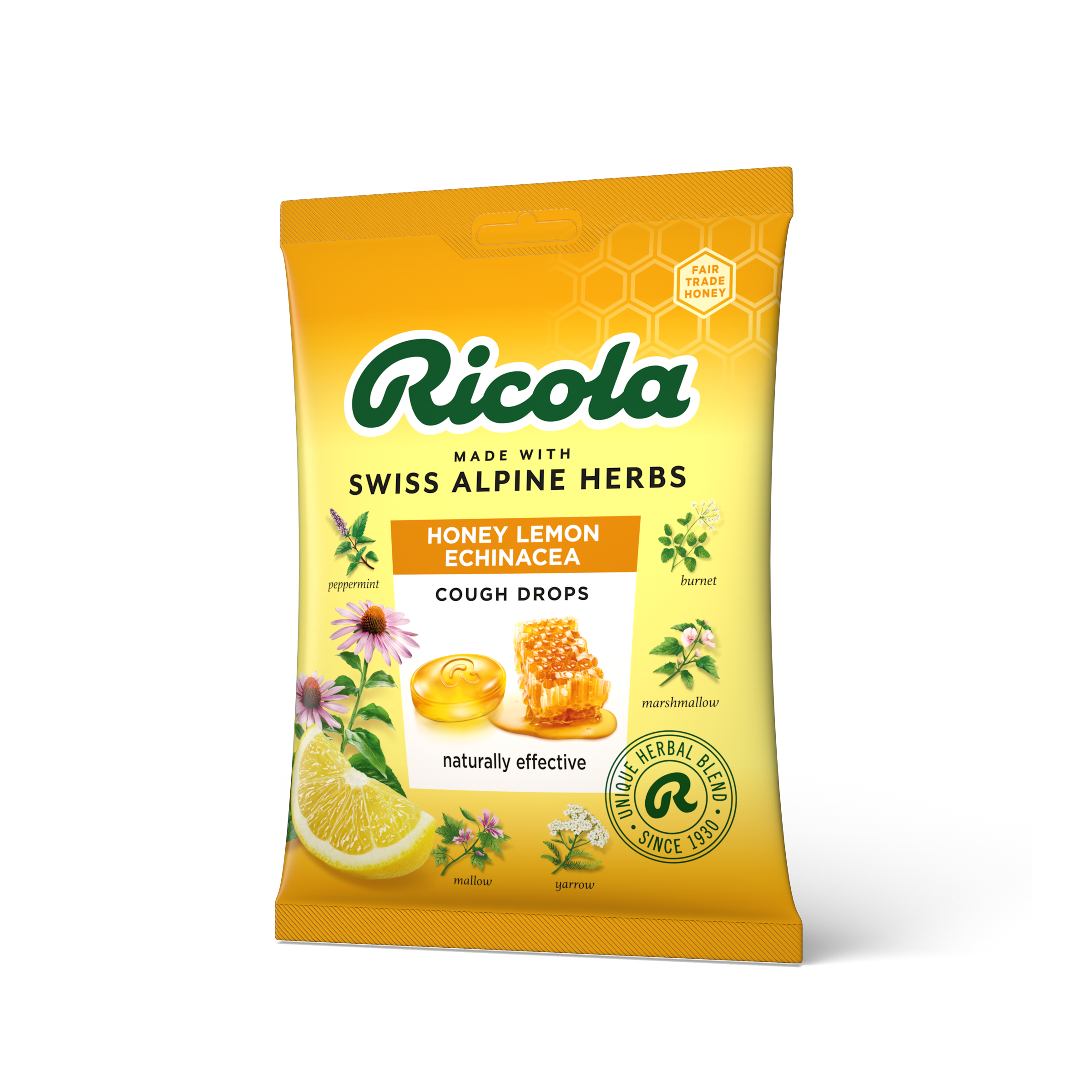 Ricola Soothe & Clear Honey Lemon Echinacea Drops - 75g
