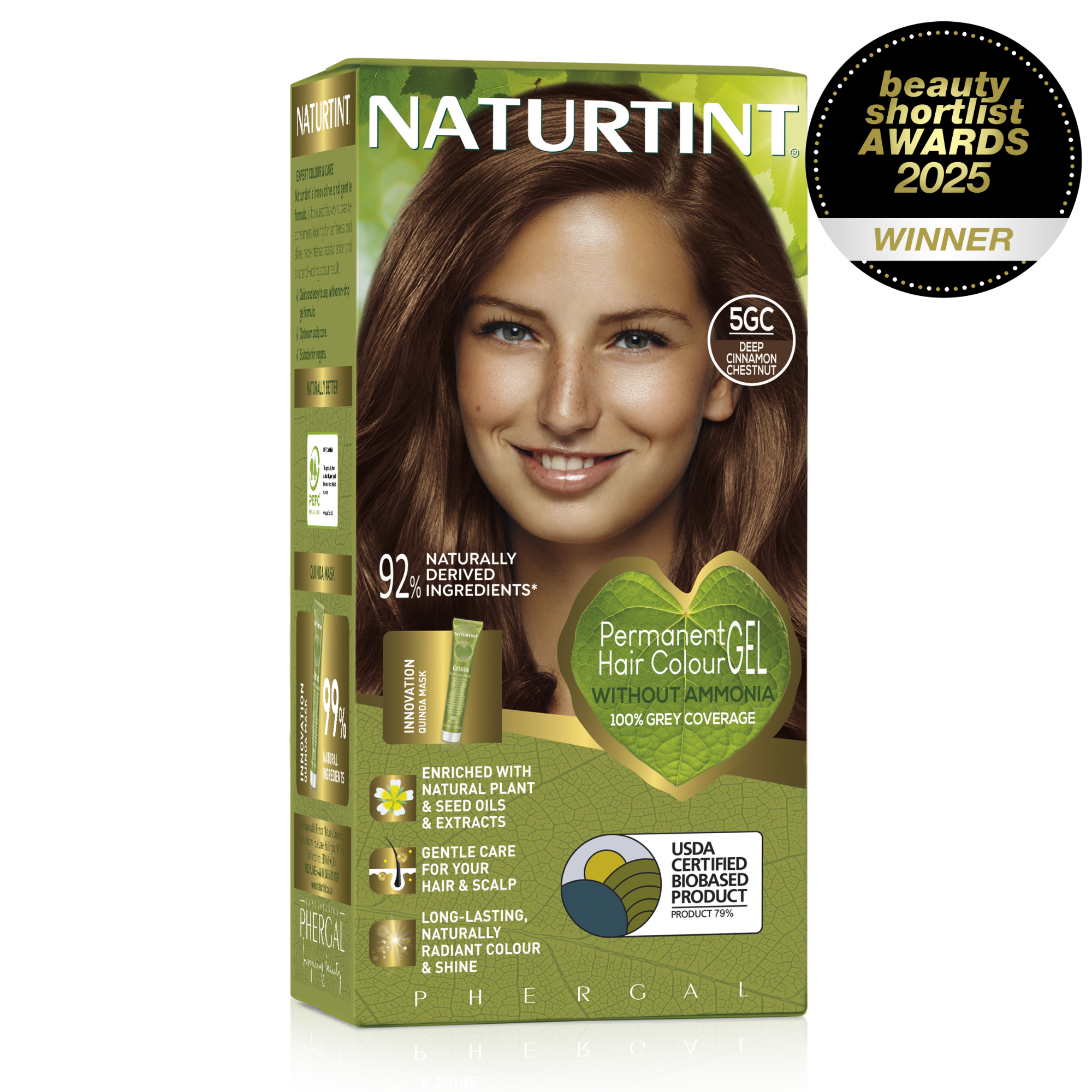 Naturtint Permanent Hair Colour Gel 5GC Deep Cinnamon Chestnut 170ml