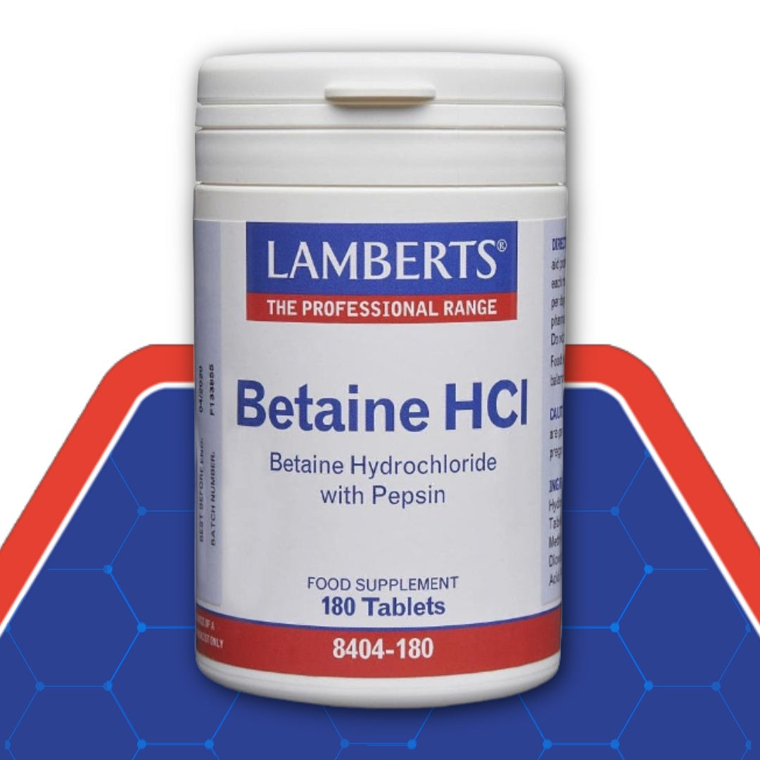 Betaine HCl 324mg/Pepsin 5mg 180 Tablets