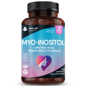 New Leaf Myo-Inositol - 120 Capsules with Folic Acid, B12 & Chromium