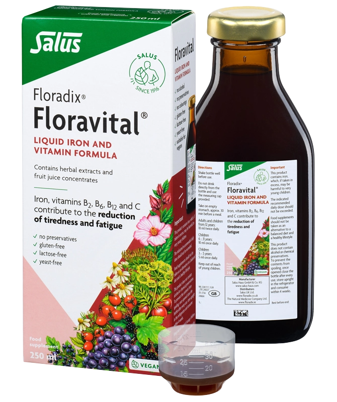 Floradix Floravital Yeast & Gluten Free Liquid Iron Formula 250ml