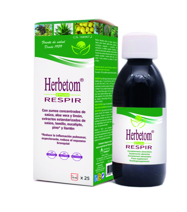 Herbetom 2 Pulm Respir Jarabe (herbal syrup for respiratory support)