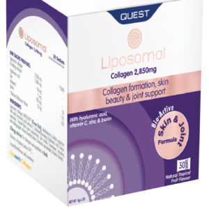 Quest Liposomal Collagen 2,850mg with Hyaluronic Acid, Vitamin C, Zinc & Biotin - 30 Sachets