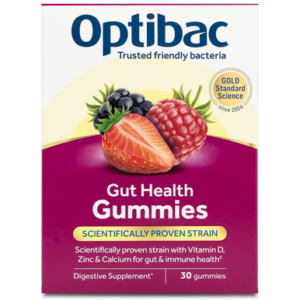 Optibac Probiotic Gut Health Gummies With Vitamin D, Calcium & Zinc - 30 Gummies