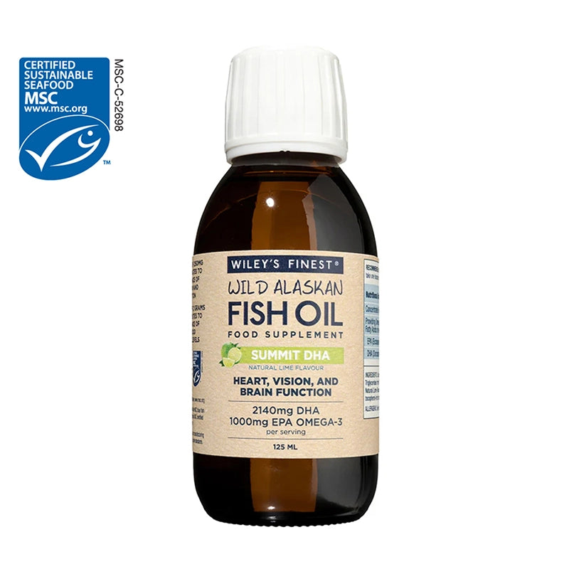 Wiley's Finest Summit DHA Wild Alaskan Fish Oil Liquid (Lime)