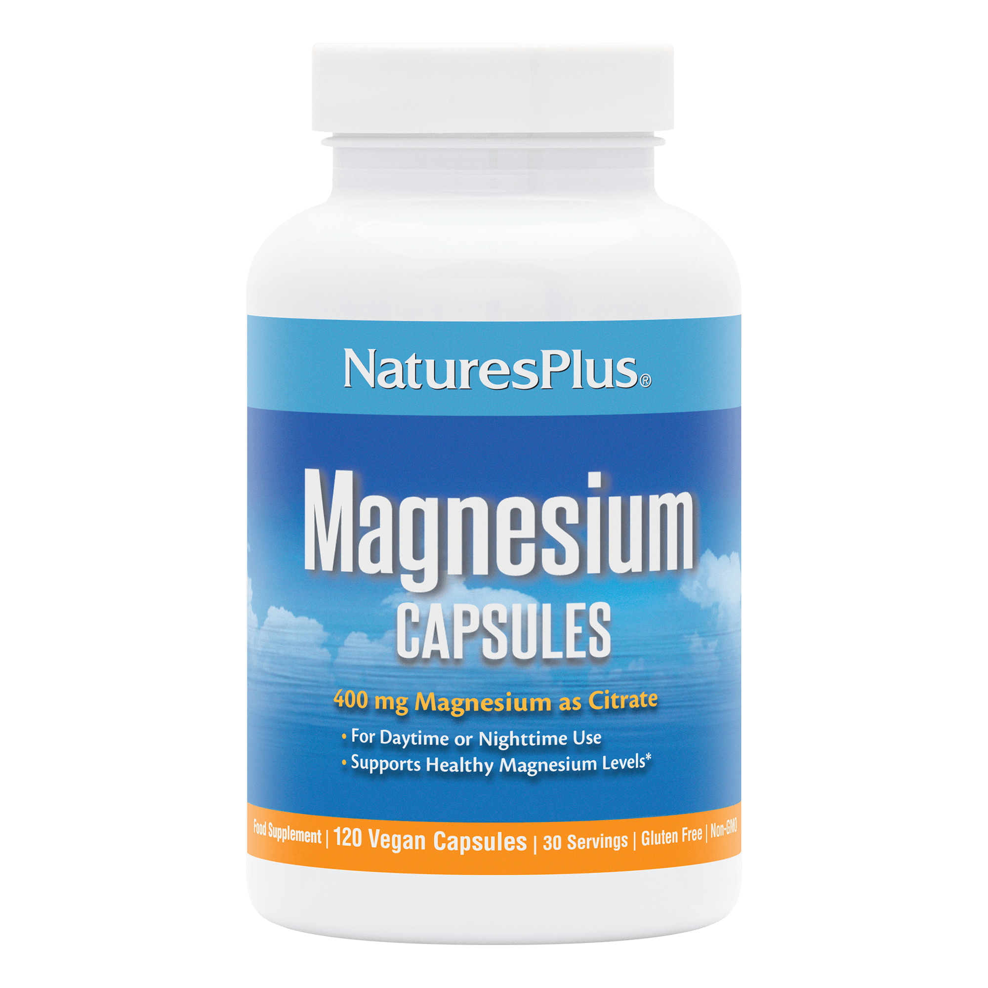 Magnesium Capsules (Magnesium Citrate 400mg) - 120 Vegetarian Capsules