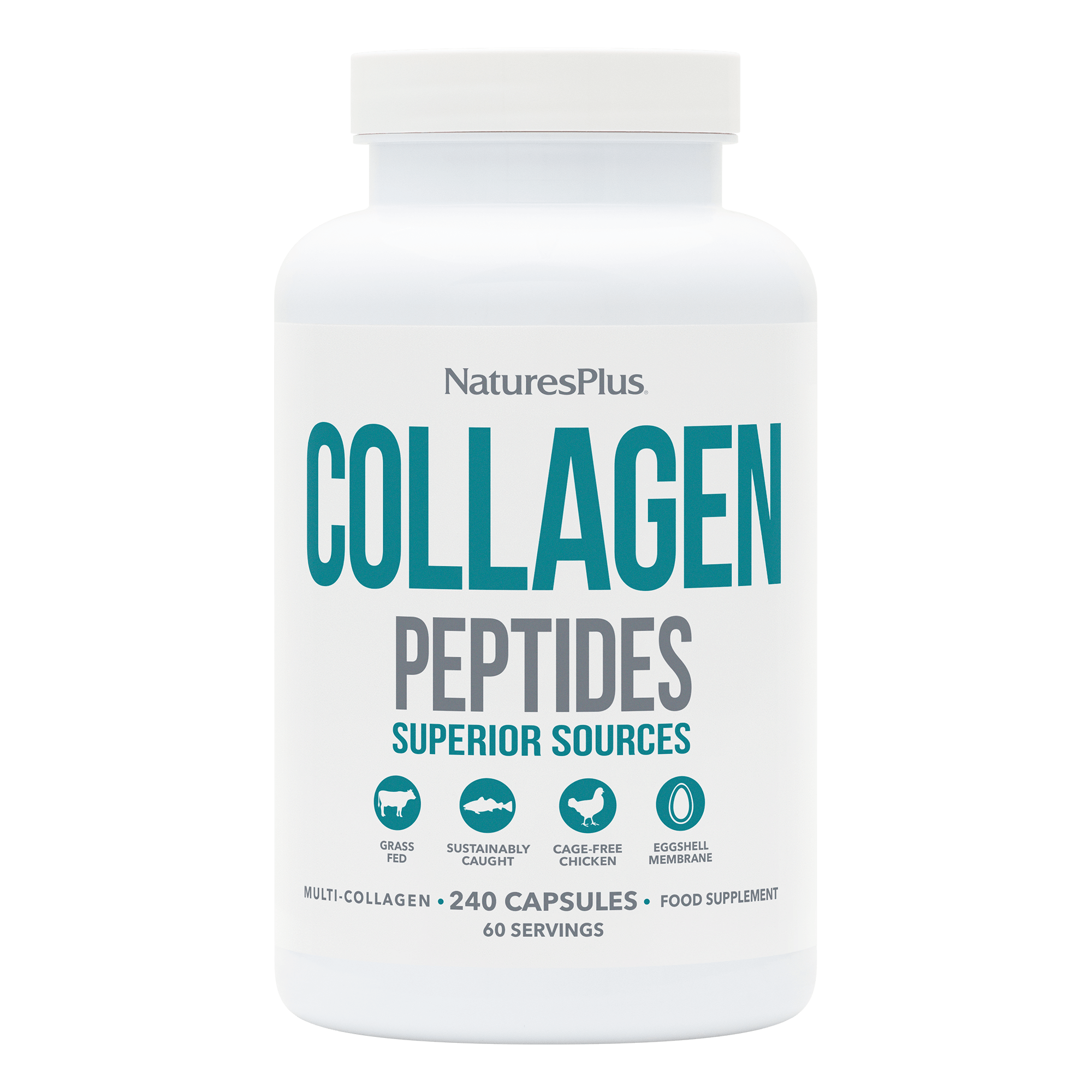 NaturesPlus Collagen Peptides Capsules - 240 Count
