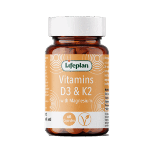 Lifeplan Vitamin D3 & K2 with Magnesium 60 Capsules