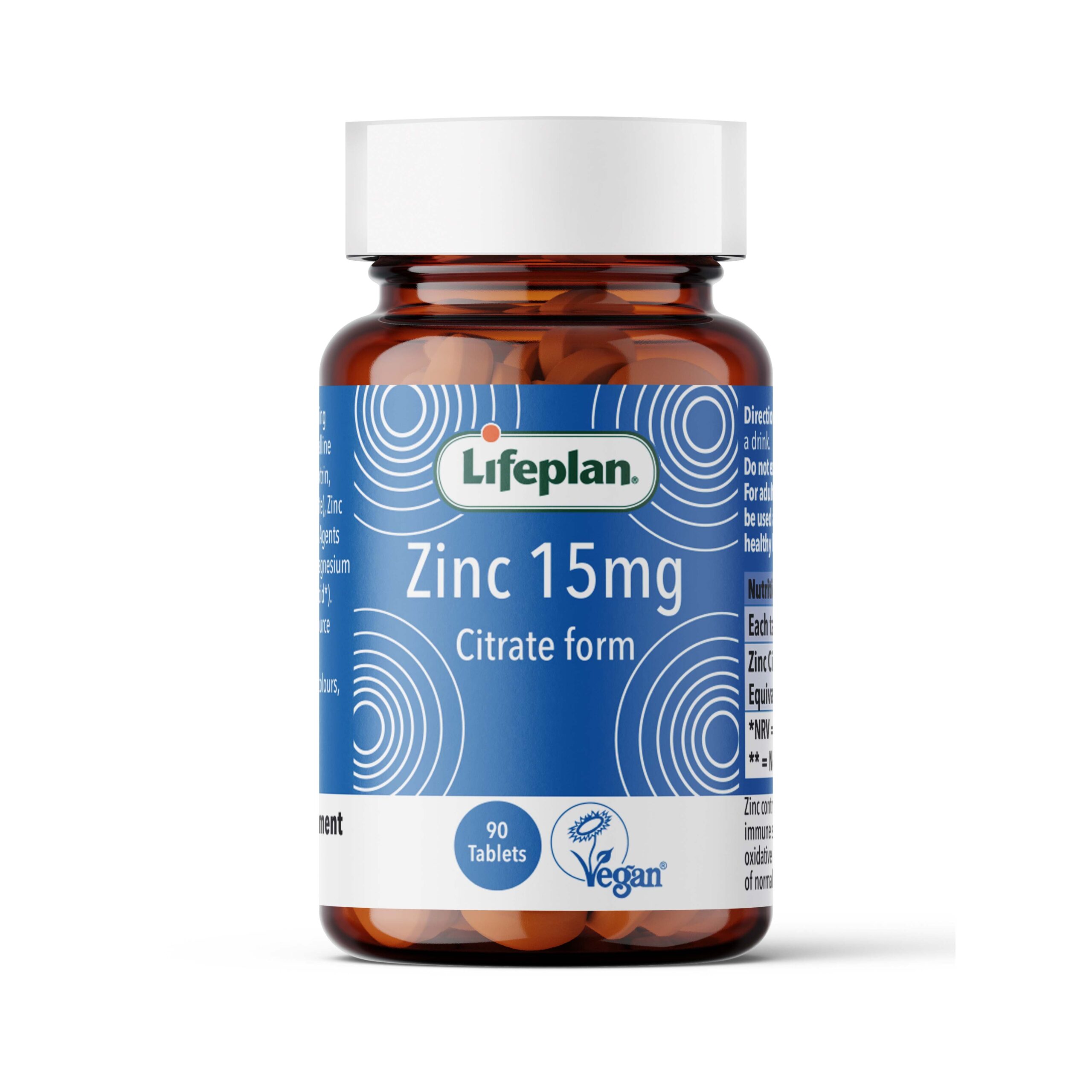 Lifeplan Zinc Citrate 15mg 90 Tablets
