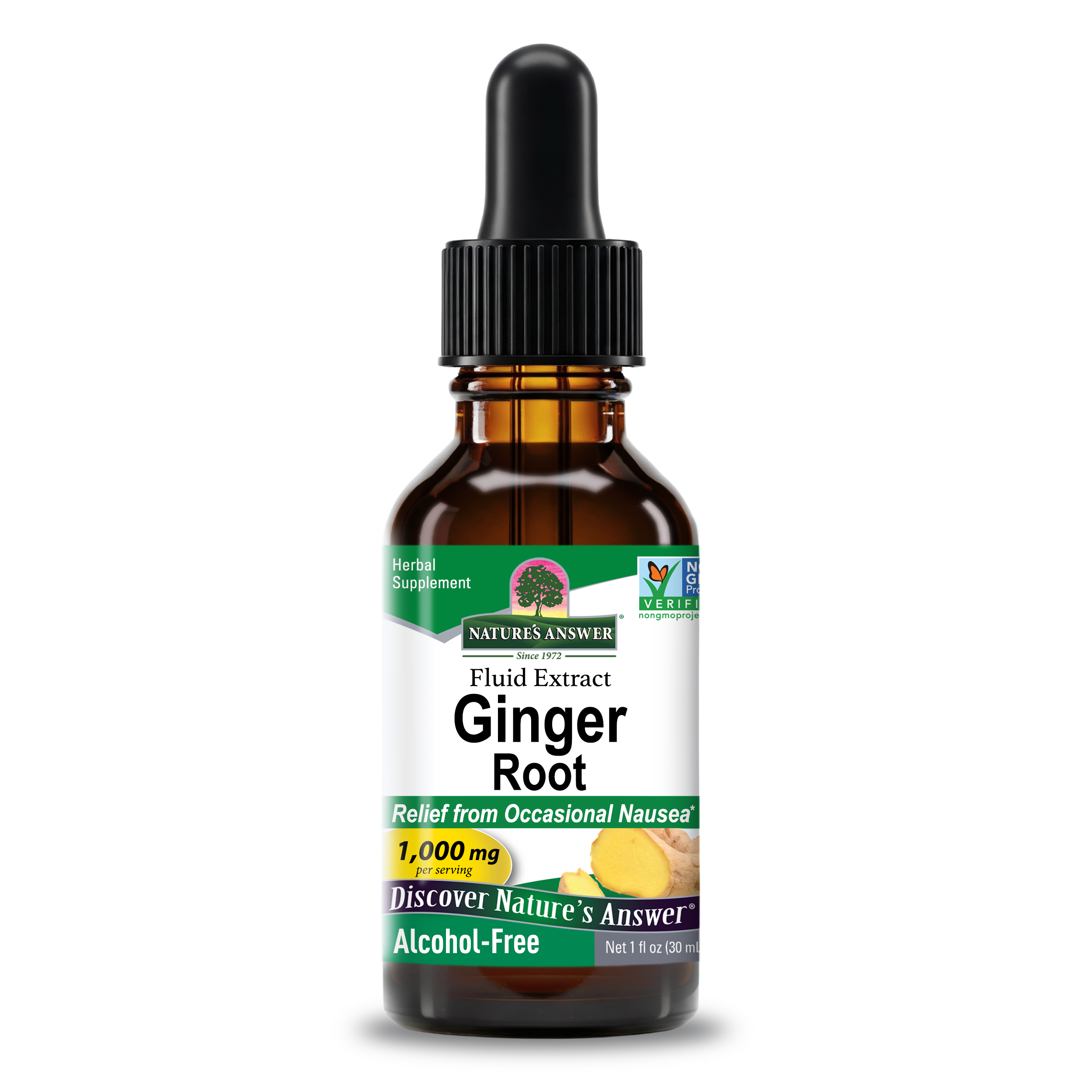 Nature's Answer Ginger Root Fluid Extract, Alcohol-Free - 1 fl oz (30ml)