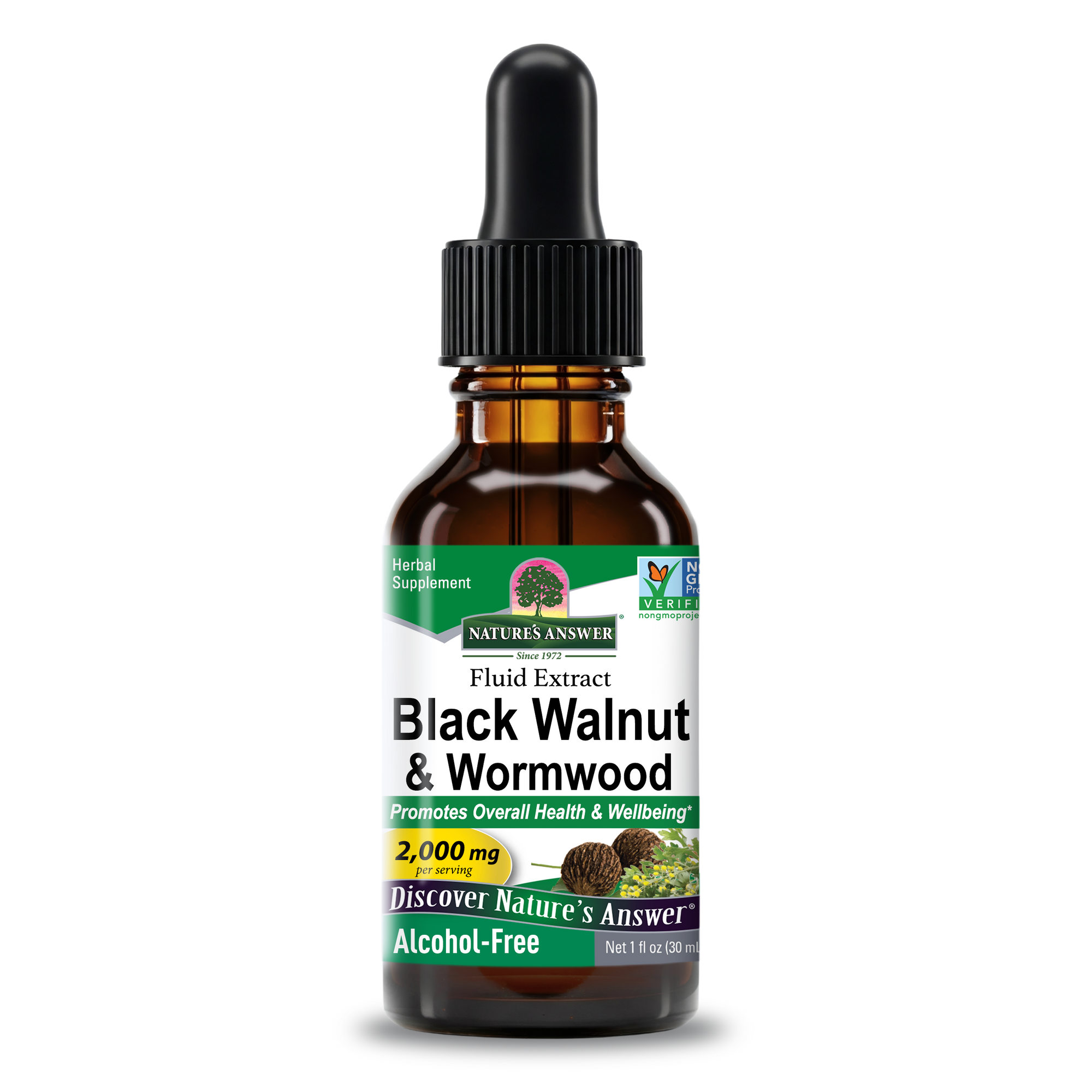 Nature's Answer Black Walnut & Wormwood Extract - Alcohol Free Liquid
