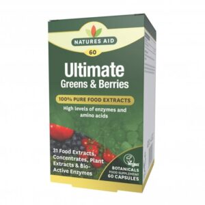 Natures Aid Ultimate Greens & Berries 60 Capsules (formerly 'Ultimate Organics')