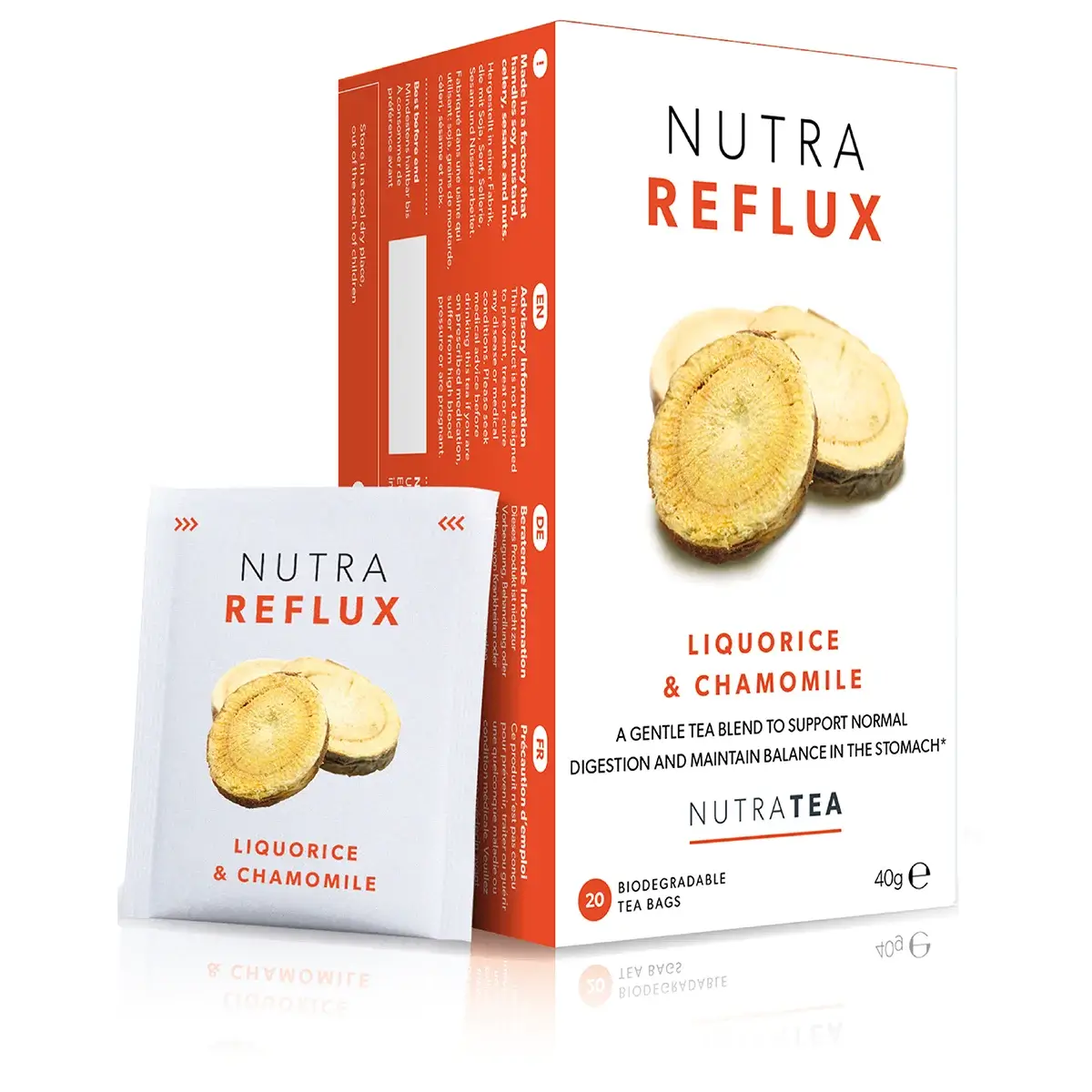 NutraTea NutraReflux Herbal Tea - 20 Tea Bags