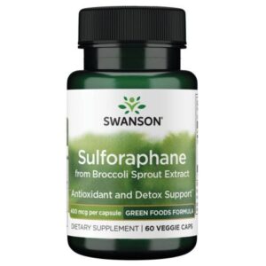 Swanson Sulforaphane from Broccoli Sprout Extract - 400mcg, 60 Vegetarian Capsules