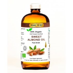 Organic Sweet Almond Oil 240 ML Cold Pressed Unrefined Certified