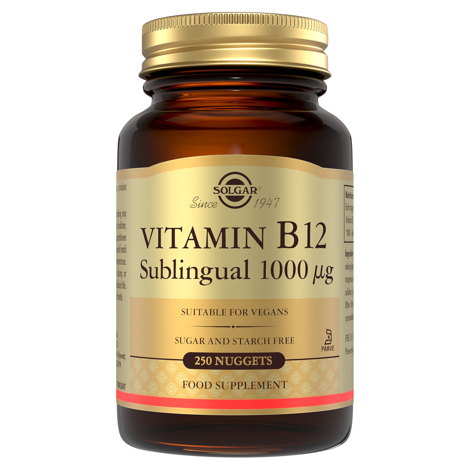 Solgar Vitamin B12 1000 mcg Sublingual Nuggets - Pack of 100