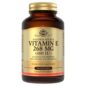 Solgar Natural Source Vitamin E 268mg (400 IU) Mixed Tocopherols Softgels