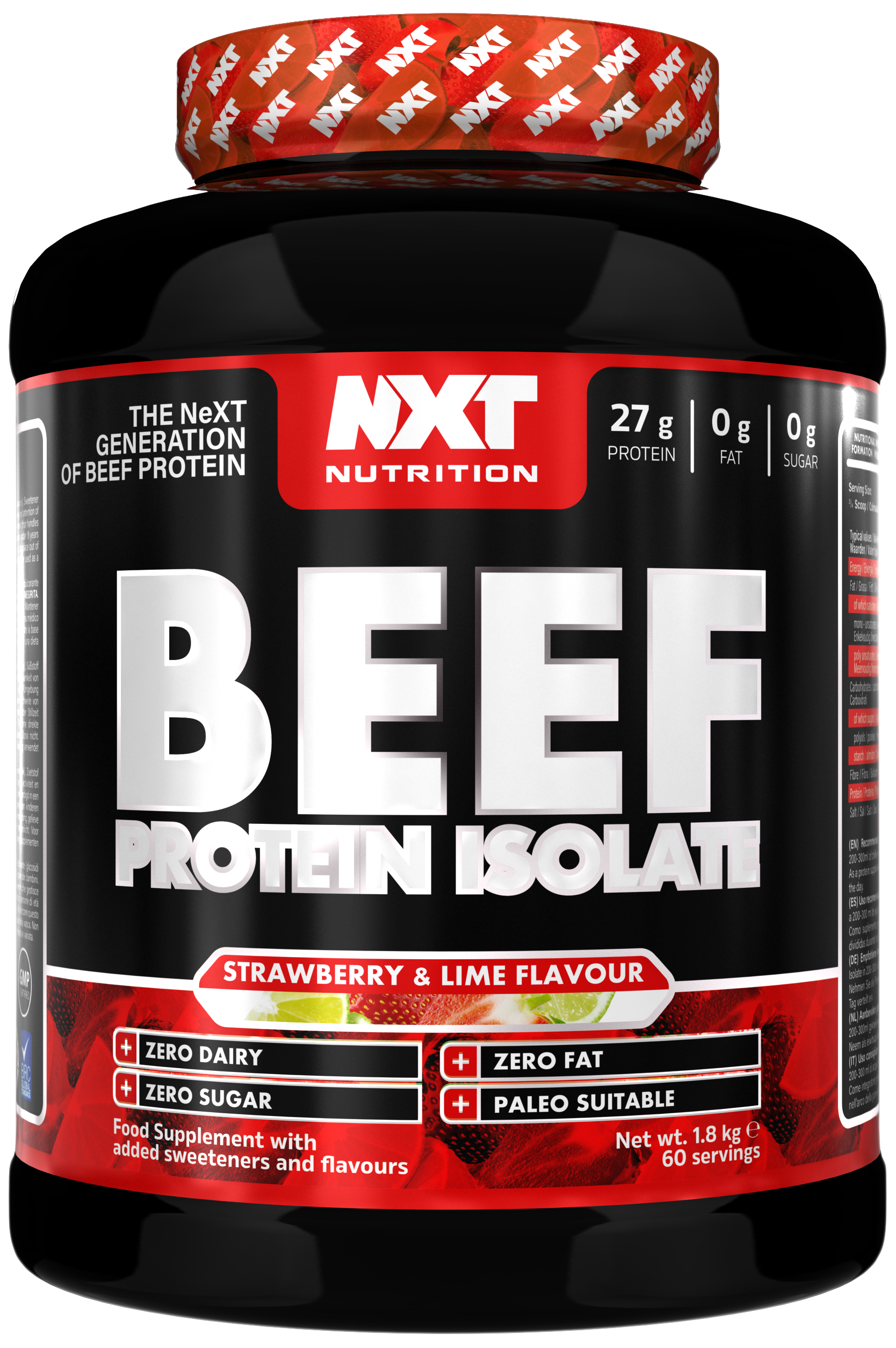 Beef Protein Isolate Strawb & Lime 1.8KG