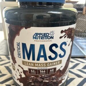 Container of Applied Nutrition Critical Mass 2.4kg Chocolate powder