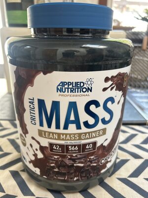 Container of Applied Nutrition Critical Mass 2.4kg Chocolate powder