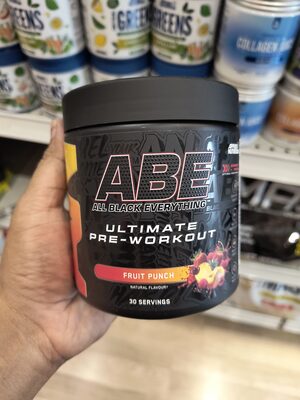 A pack of 30 servings of ABE ULTIMATE PRE-WORKOUT in the sports nutrition category.