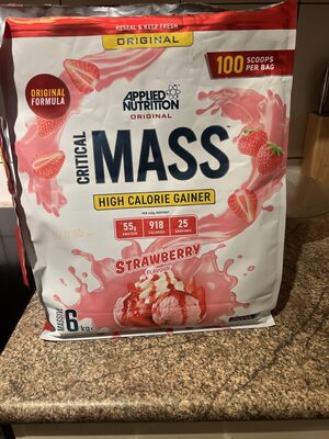 Applied Nutrition container with Critical Mass 6kg Strawberry label