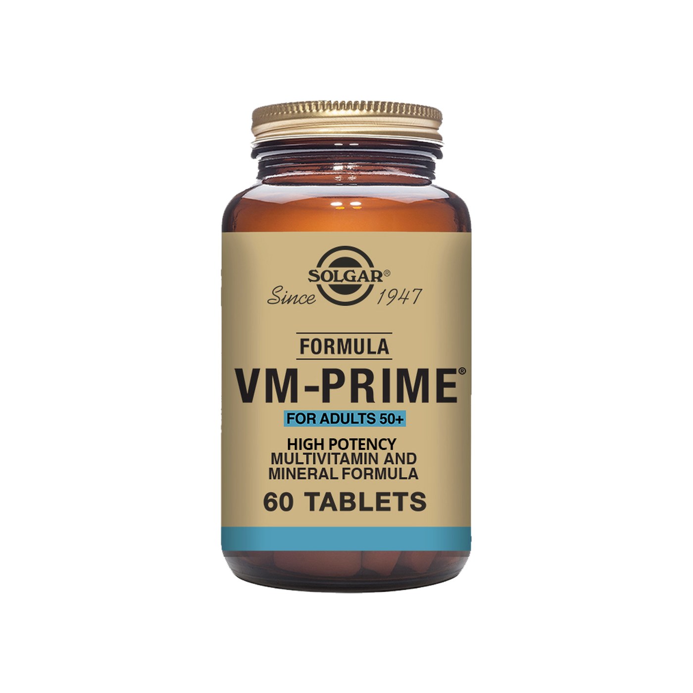 Solgar Formula VM-Prime for Adults 50 Plus Multivitamin Tablets - Pack of 60