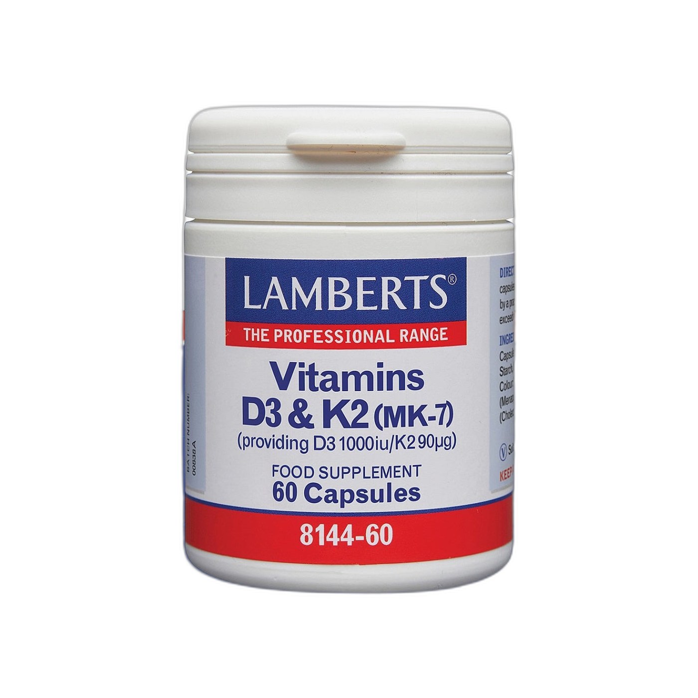 Vitamins D3 (1000iu) and K2 (90ug)