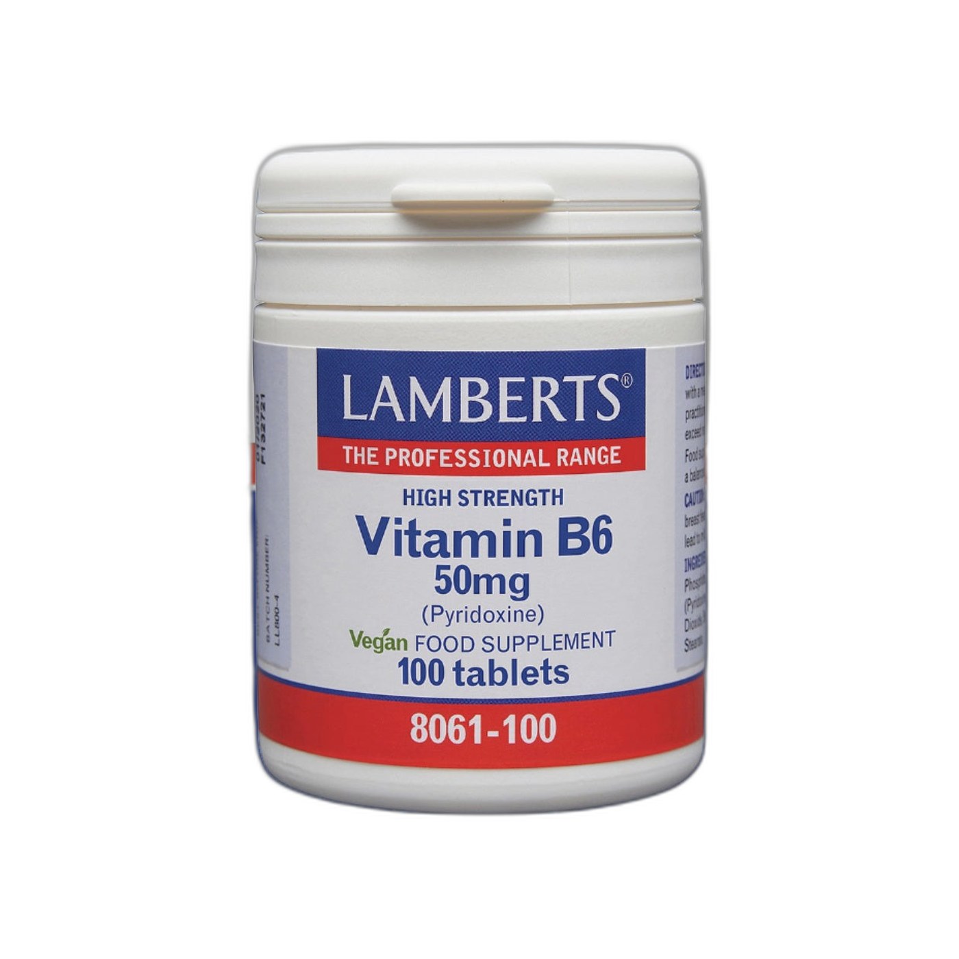 Vitamin B6 50mg 100 Tablets