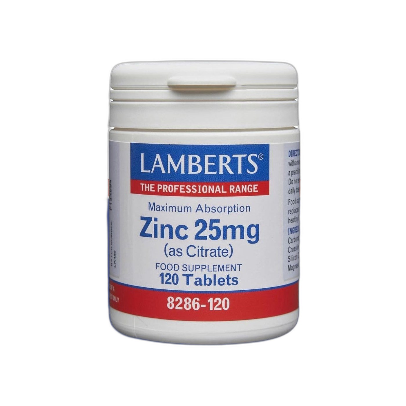 Zinc 25mg (as Citrate) 120 Tablets