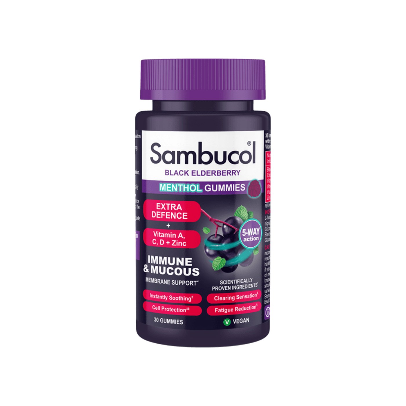 Sambucol Extra Defence Menthol Gummies