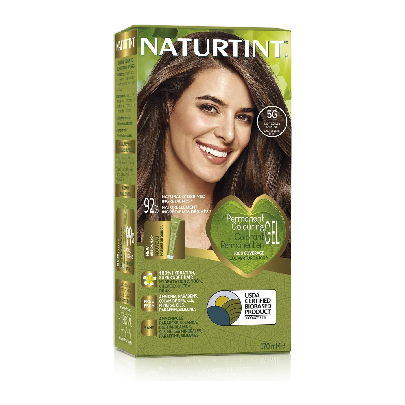 Naturtint Permanent Hair Colour Gel 5G Light Golden Chestnut 170ml