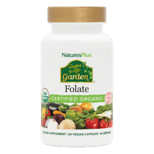NaturesPlus Source of Life Garden Folate, 60 Vegan Capsules