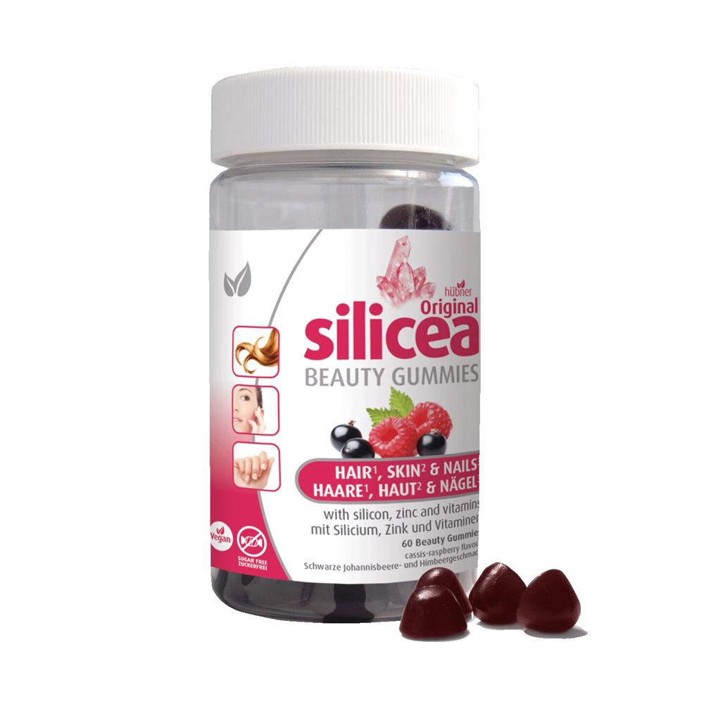 Hubner Silicea Original Beauty Gummies (Cassis-Raspberry), 60 Gummies