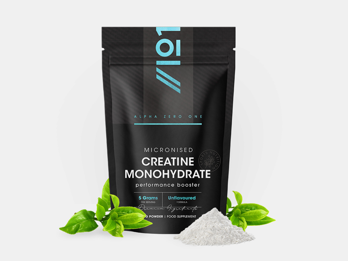 Alpha01 Micronised Creatine Monohydrate Unflavoured Powder, 500g