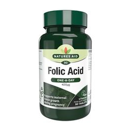 Natures Aid Folic Acid 400ug - Folic Acid 400ug 90 tablet