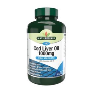 Cod Liver Oil (High Strength) - Cod Liver Oil 1000mg 180 capsule